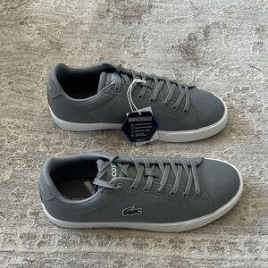 Lacoste Men's Lerond Grey Canvas Low-Profile Sneakers. Size 11. NWT’s.